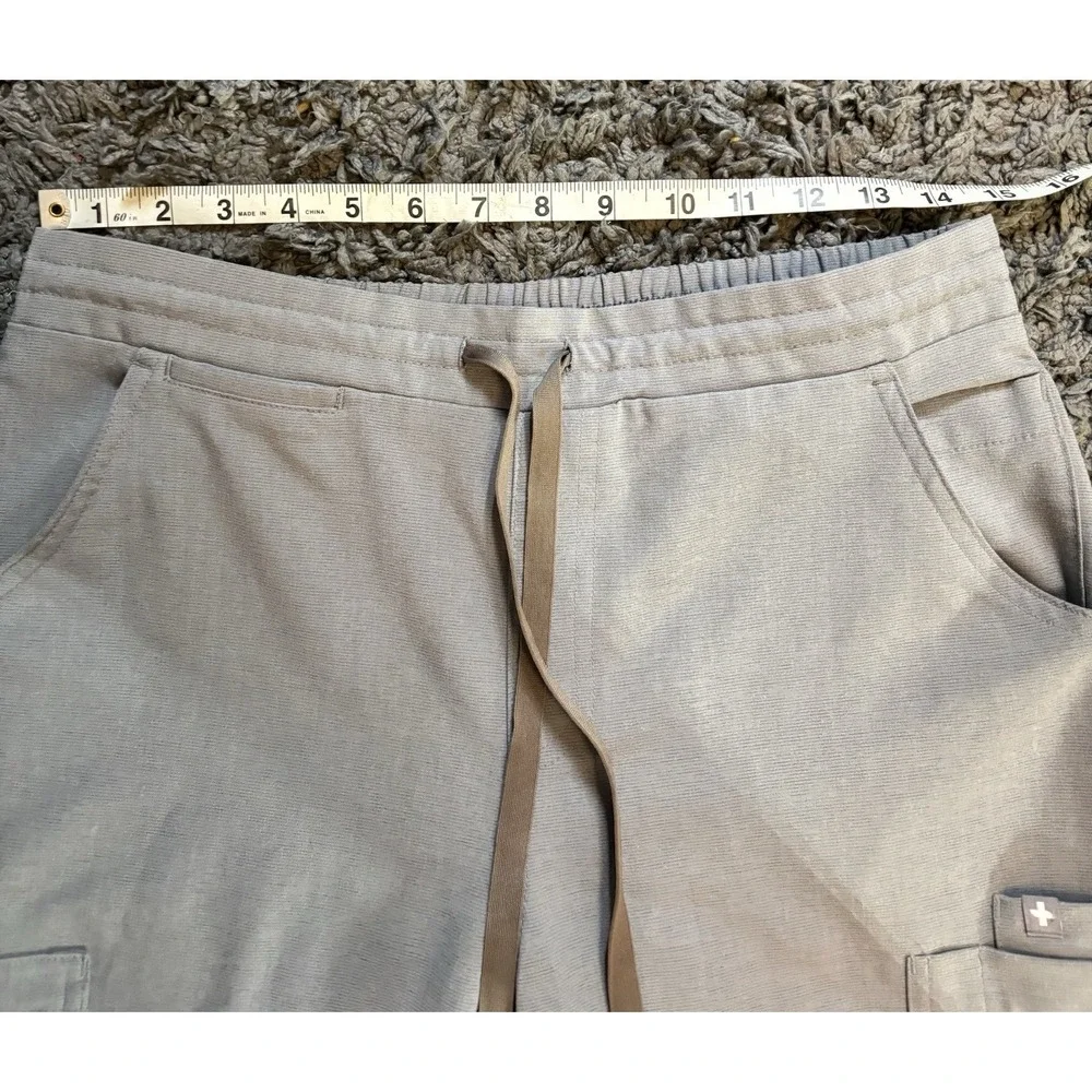 Figs Technical Collection Pants Cargo Scrub Classic Straight Leg Gray SZ S 29x30